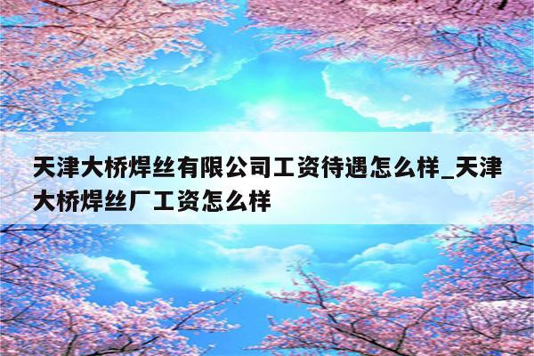 天津大桥焊丝有限公司工资待遇怎么样_天津大桥焊丝厂工资怎么样