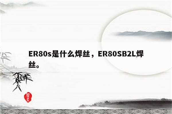 ER80s是什么焊丝，ER80SB2L焊丝。