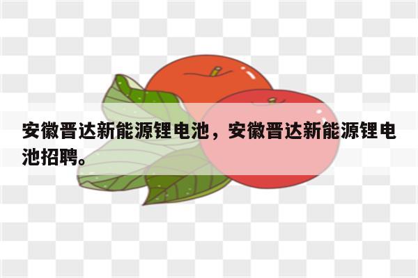 安徽晋达新能源锂电池，安徽晋达新能源锂电池招聘。