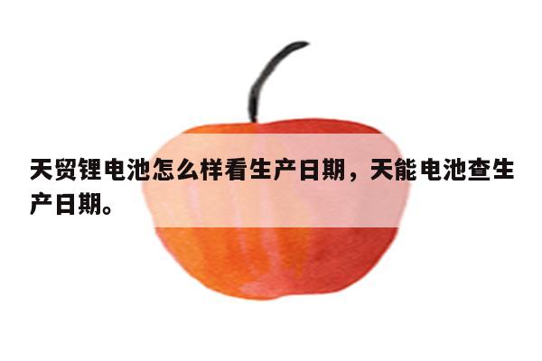 天贸锂电池怎么样看生产日期，天能电池查生产日期。