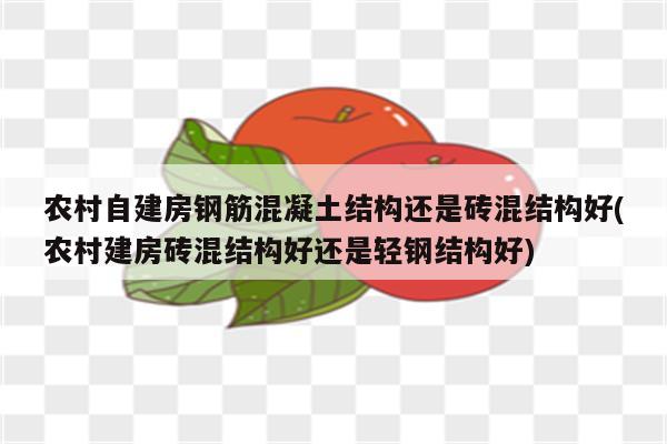 农村自建房钢筋混凝土结构还是砖混结构好(农村建房砖混结构好还是轻钢结构好)