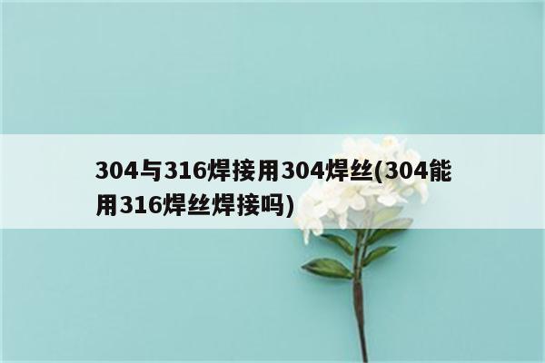 304与316焊接用304焊丝(304能用316焊丝焊接吗)