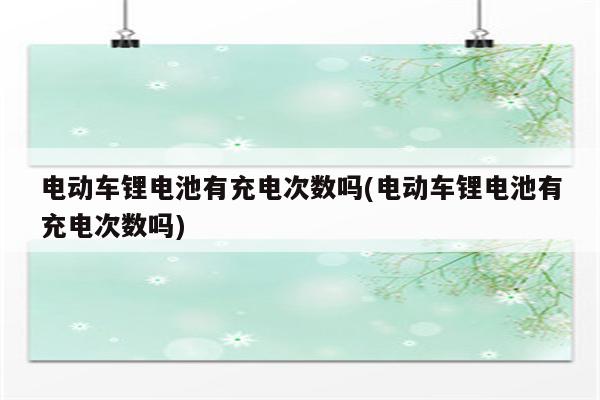 电动车锂电池有充电次数吗(电动车锂电池有充电次数吗)