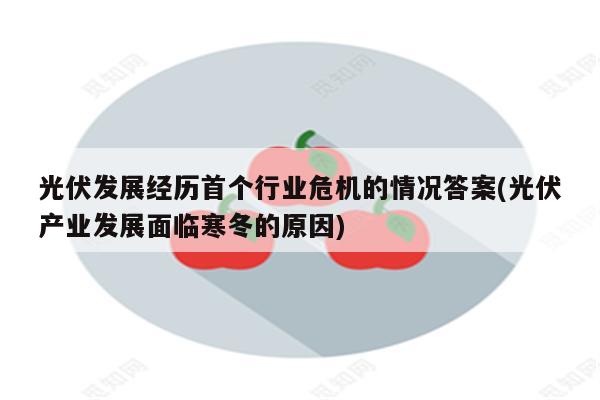 光伏发展经历首个行业危机的情况答案(光伏产业发展面临寒冬的原因)