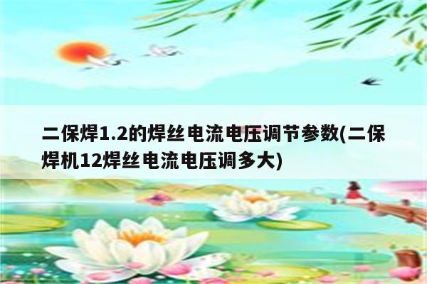 二保焊1.2的焊丝电流电压调节参数(二保焊机12焊丝电流电压调多大)