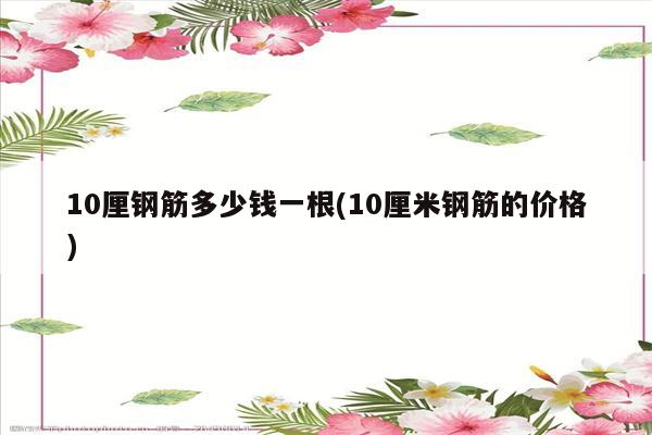 10厘钢筋多少钱一根(10厘米钢筋的价格)