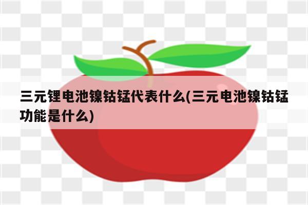 三元锂电池镍钴锰代表什么(三元电池镍钴锰功能是什么)