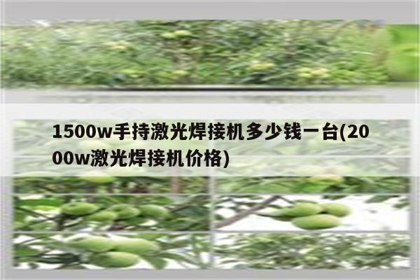 1500w手持激光焊接机多少钱一台(2000w激光焊接机价格)