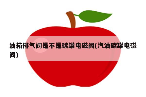 油箱排气阀是不是碳罐电磁阀(汽油碳罐电磁阀)