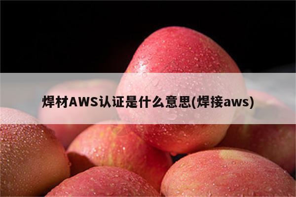 焊材AWS认证是什么意思(焊接aws)