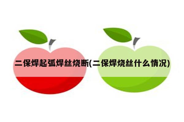 二保焊起弧焊丝烧断(二保焊烧丝什么情况)