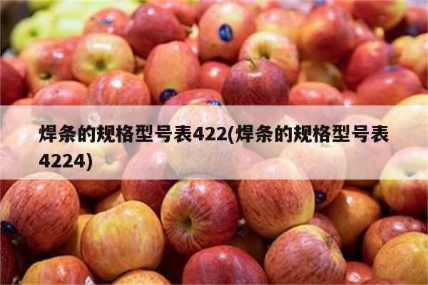 焊条的规格型号表422(焊条的规格型号表4224)