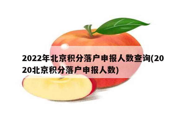 2022年北京积分落户申报人数查询(2020北京积分落户申报人数)