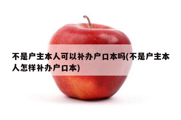 不是户主本人可以补办户口本吗(不是户主本人怎样补办户口本)