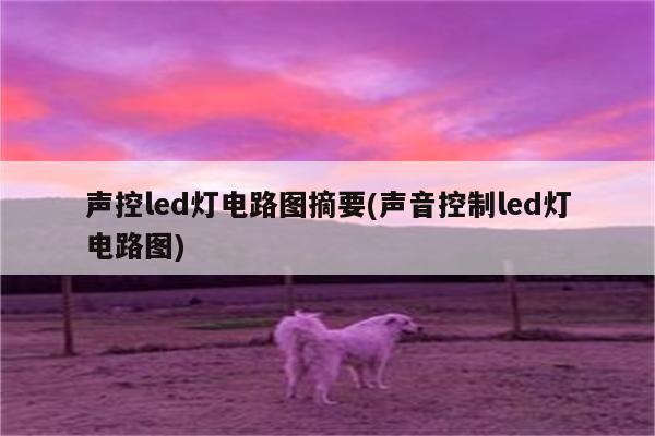 声控led灯电路图摘要(声音控制led灯电路图)