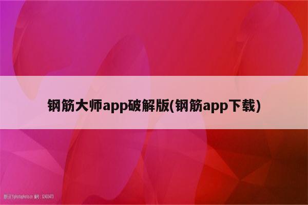 钢筋大师app破解版(钢筋app下载)