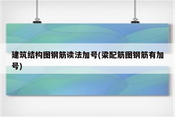 建筑结构图钢筋读法加号(梁配筋图钢筋有加号)