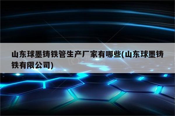 山东球墨铸铁管生产厂家有哪些(山东球墨铸铁有限公司)