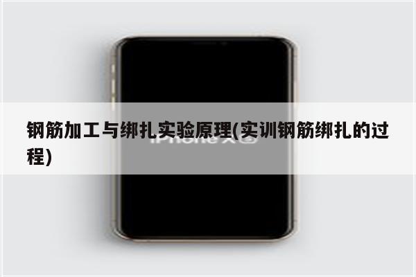 钢筋加工与绑扎实验原理(实训钢筋绑扎的过程)