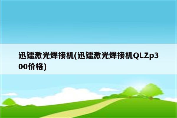 迅镭激光焊接机(迅镭激光焊接机QLZp300价格)