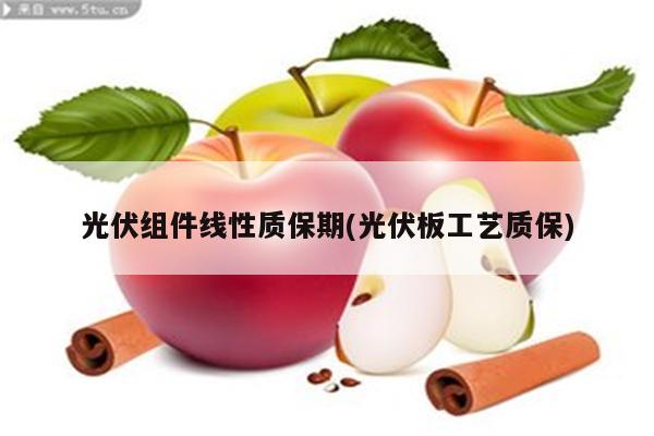 光伏组件线性质保期(光伏板工艺质保)