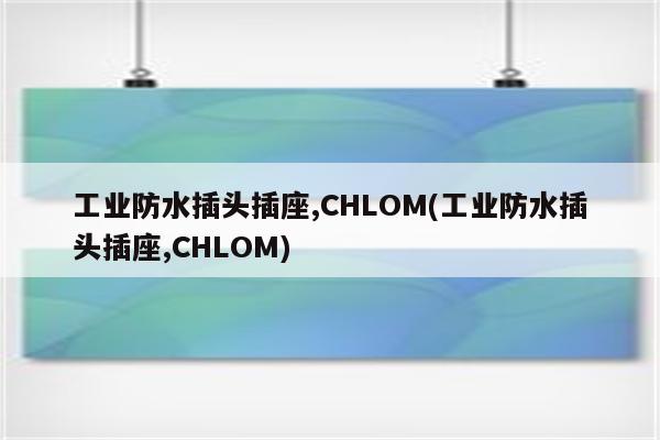 工业防水插头插座,CHLOM(工业防水插头插座,CHLOM)