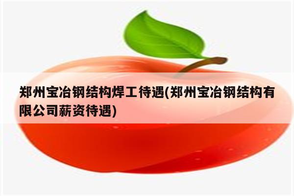 郑州宝冶钢结构焊工待遇(郑州宝冶钢结构有限公司薪资待遇)