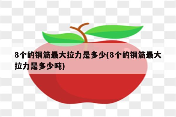 8个的钢筋最大拉力是多少(8个的钢筋最大拉力是多少吨)