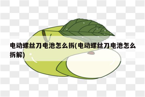 电动螺丝刀电池怎么拆(电动螺丝刀电池怎么拆解)