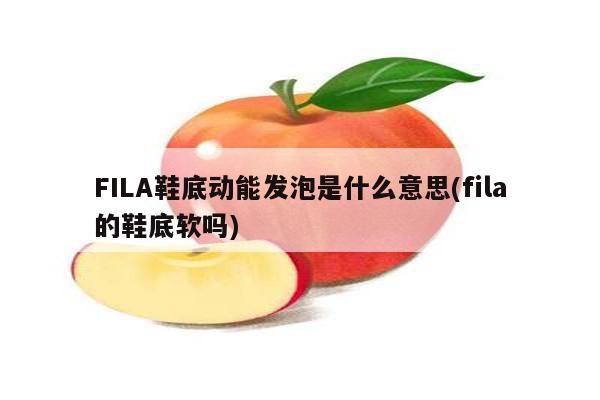 FILA鞋底动能发泡是什么意思(fila的鞋底软吗)