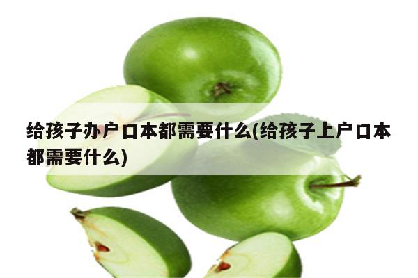 给孩子办户口本都需要什么(给孩子上户口本都需要什么)