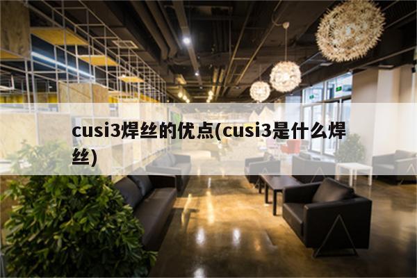 cusi3焊丝的优点(cusi3是什么焊丝)