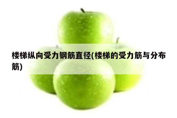 楼梯纵向受力钢筋直径(楼梯的受力筋与分布筋)