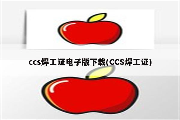 ccs焊工证电子版下载(CCS焊工证)