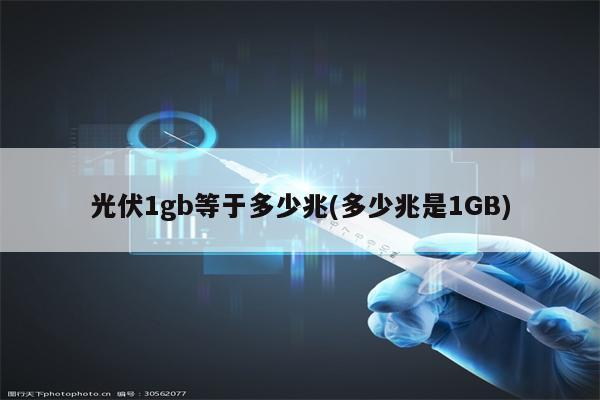 光伏1gb等于多少兆(多少兆是1GB)