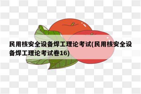 民用核安全设备焊工理论考试(民用核安全设备焊工理论考试卷16)