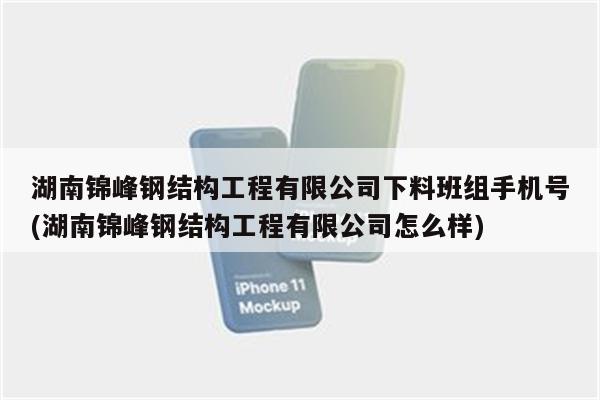 湖南锦峰钢结构工程有限公司下料班组手机号(湖南锦峰钢结构工程有限公司怎么样)