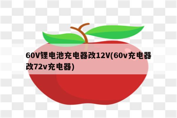 60V锂电池充电器改12V(60v充电器改72v充电器)