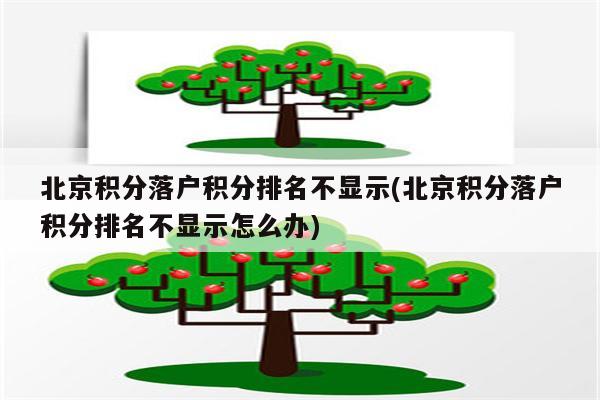 北京积分落户积分排名不显示(北京积分落户积分排名不显示怎么办)