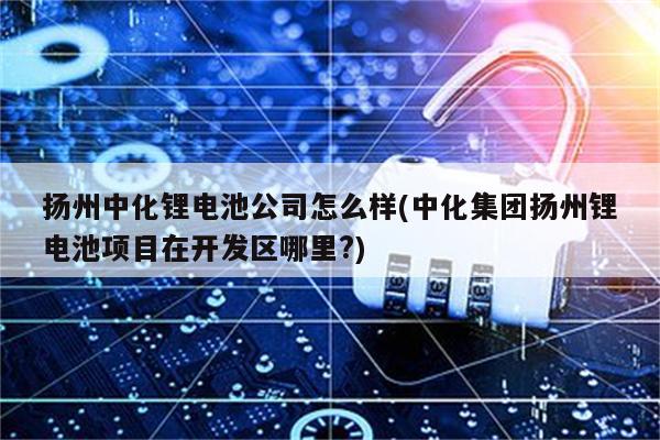 扬州中化锂电池公司怎么样(中化集团扬州锂电池项目在开发区哪里?)