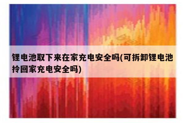 锂电池取下来在家充电安全吗(可拆卸锂电池拎回家充电安全吗)