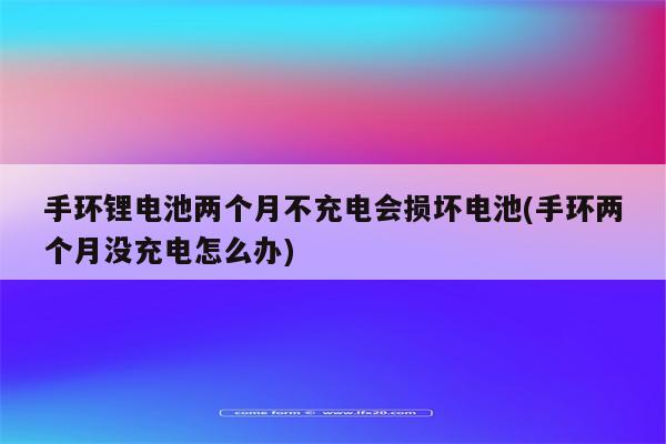 手环锂电池两个月不充电会损坏电池(手环两个月没充电怎么办)