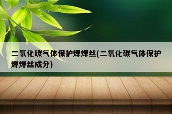 二氧化碳气体保护焊焊丝(二氧化碳气体保护焊焊丝成分)