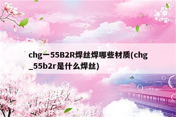 chg一55B2R焊丝焊哪些材质(chg_55b2r是什么焊丝)