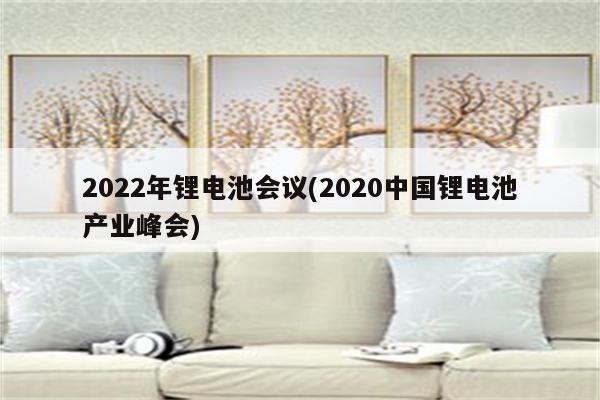 2022年锂电池会议(2020中国锂电池产业峰会)