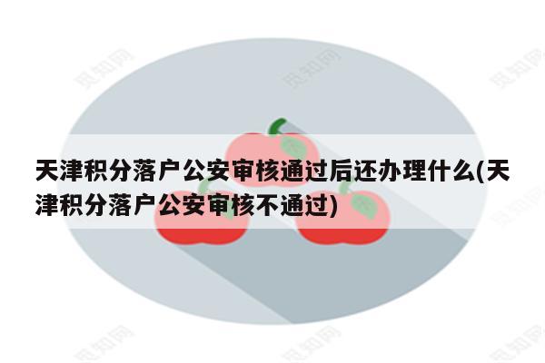 天津积分落户公安审核通过后还办理什么(天津积分落户公安审核不通过)