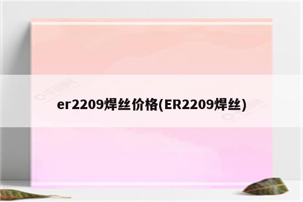 er2209焊丝价格(ER2209焊丝)