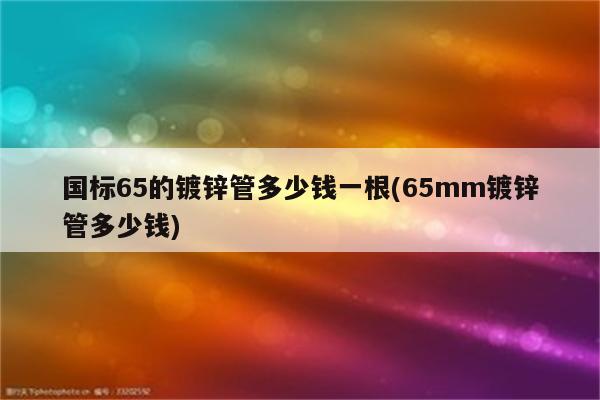 国标65的镀锌管多少钱一根(65mm镀锌管多少钱)