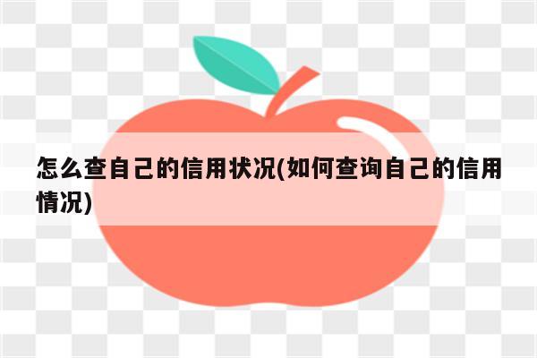 怎么查自己的信用状况(如何查询自己的信用情况)