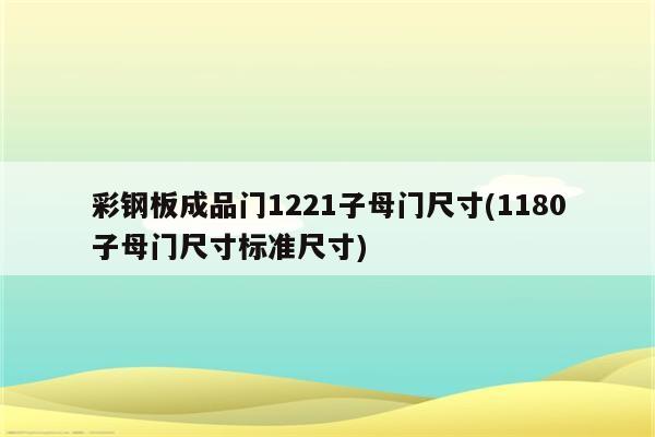 彩钢板成品门1221子母门尺寸(1180子母门尺寸标准尺寸)